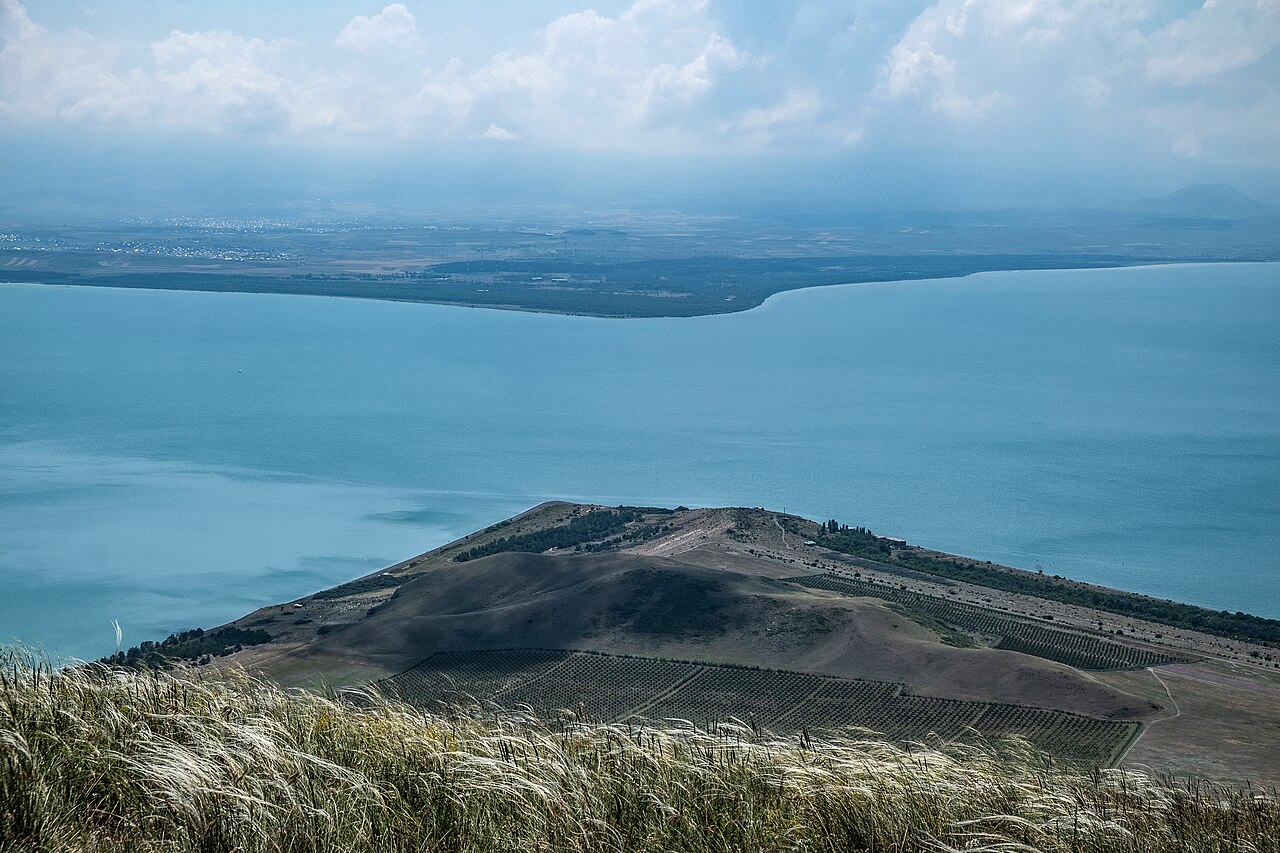 View over Lake Sevan from Mount Artanish