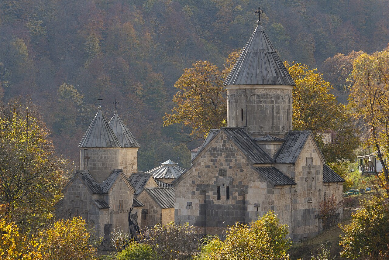 Haghartsin monastery near the Hidden Waterfall route; this photograph shows the monastery, not the waterfall