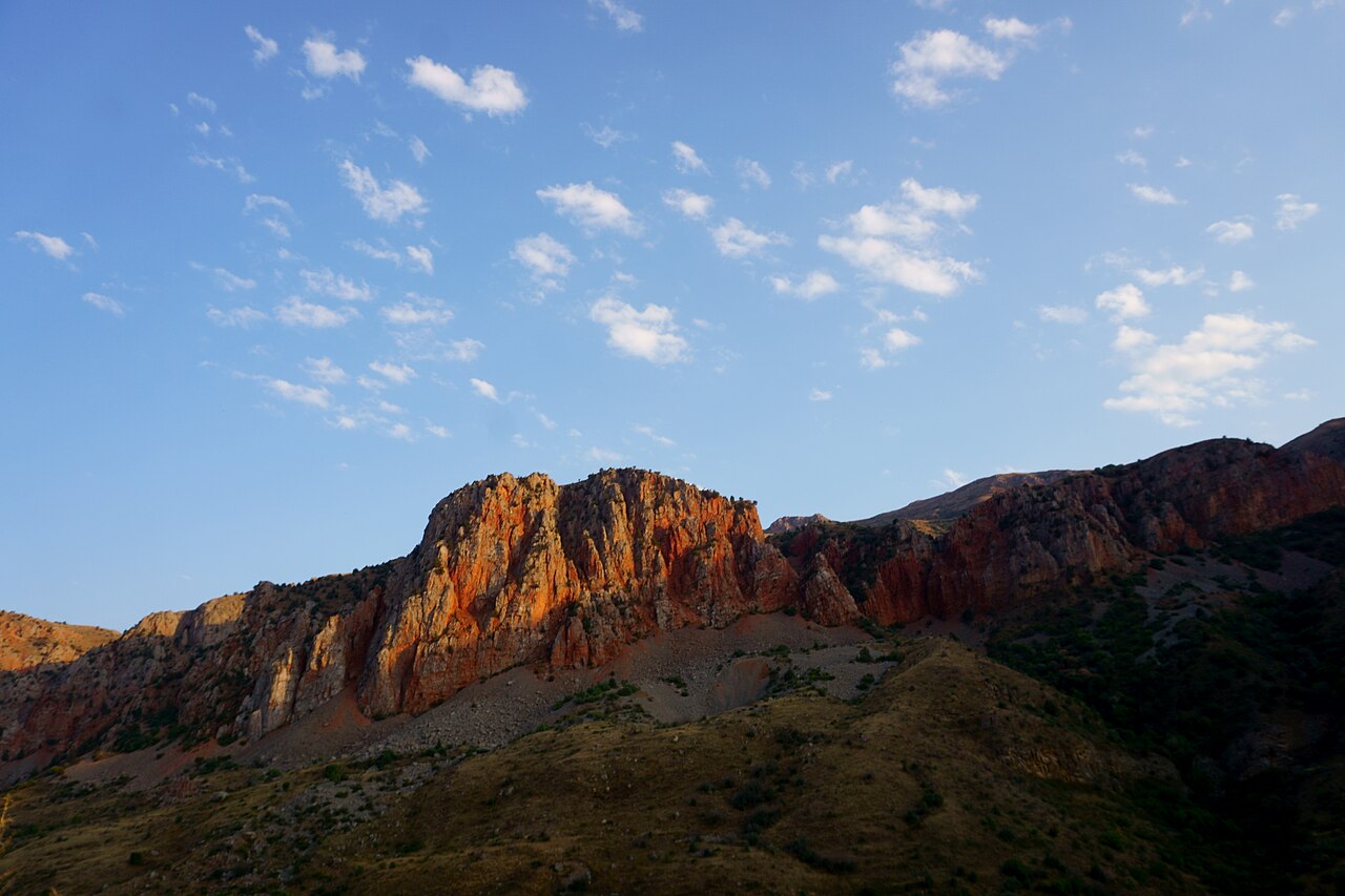 Cliffs in the landscape viewed from Noravank