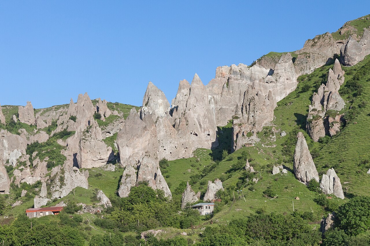 Old Goris (Kores), Syunik; rock formations around the old settlement