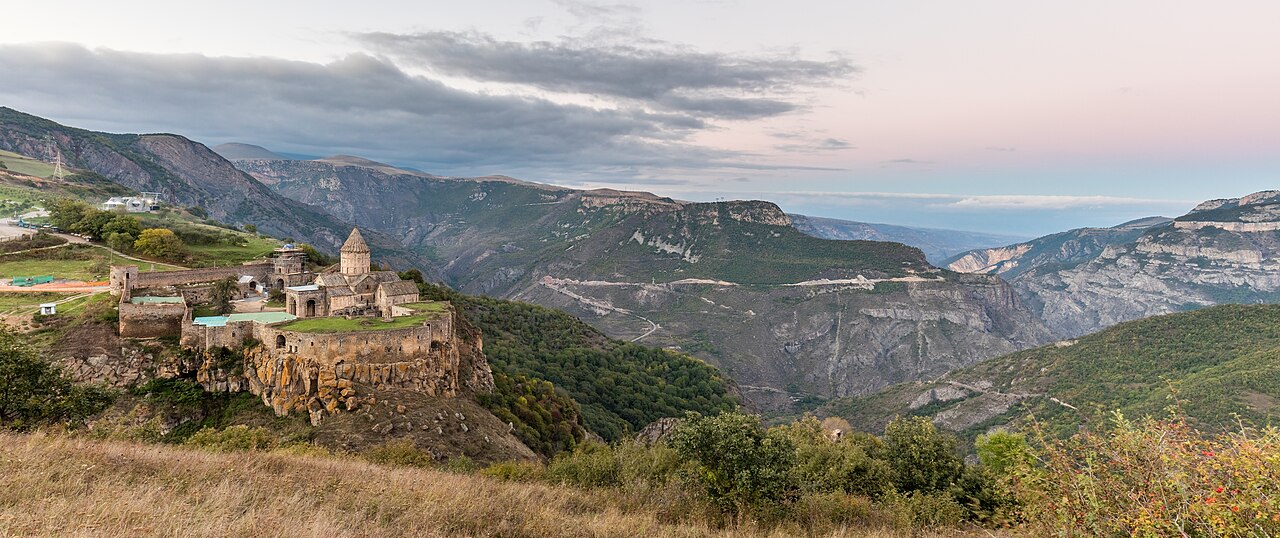 Tatev monastery above Vorotan Canyon